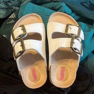 Fabkids White Adjustable Sandals